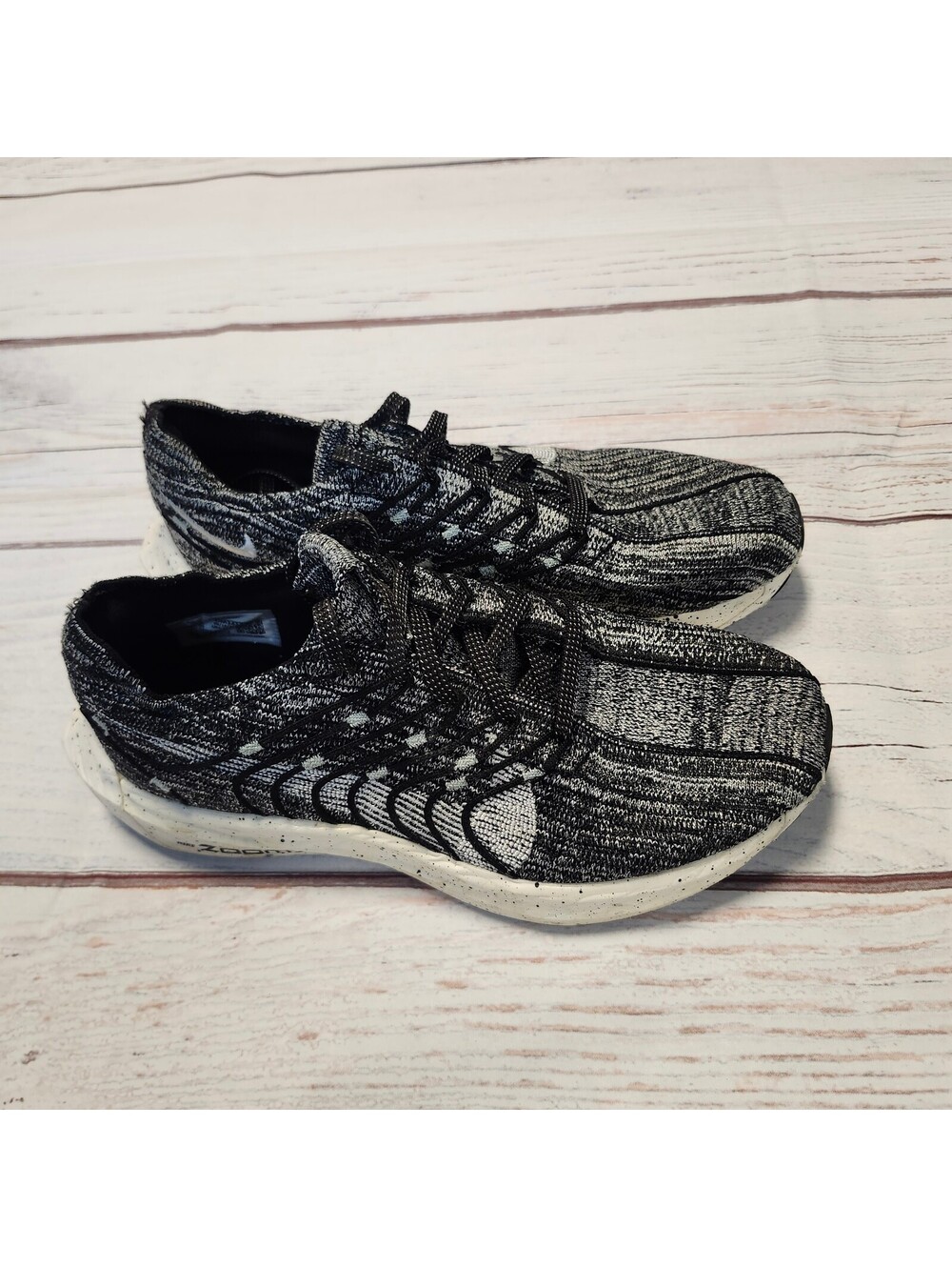 Nike ZoomX Pegasus Turbo Next Nature Running Shoes Black White Size 7